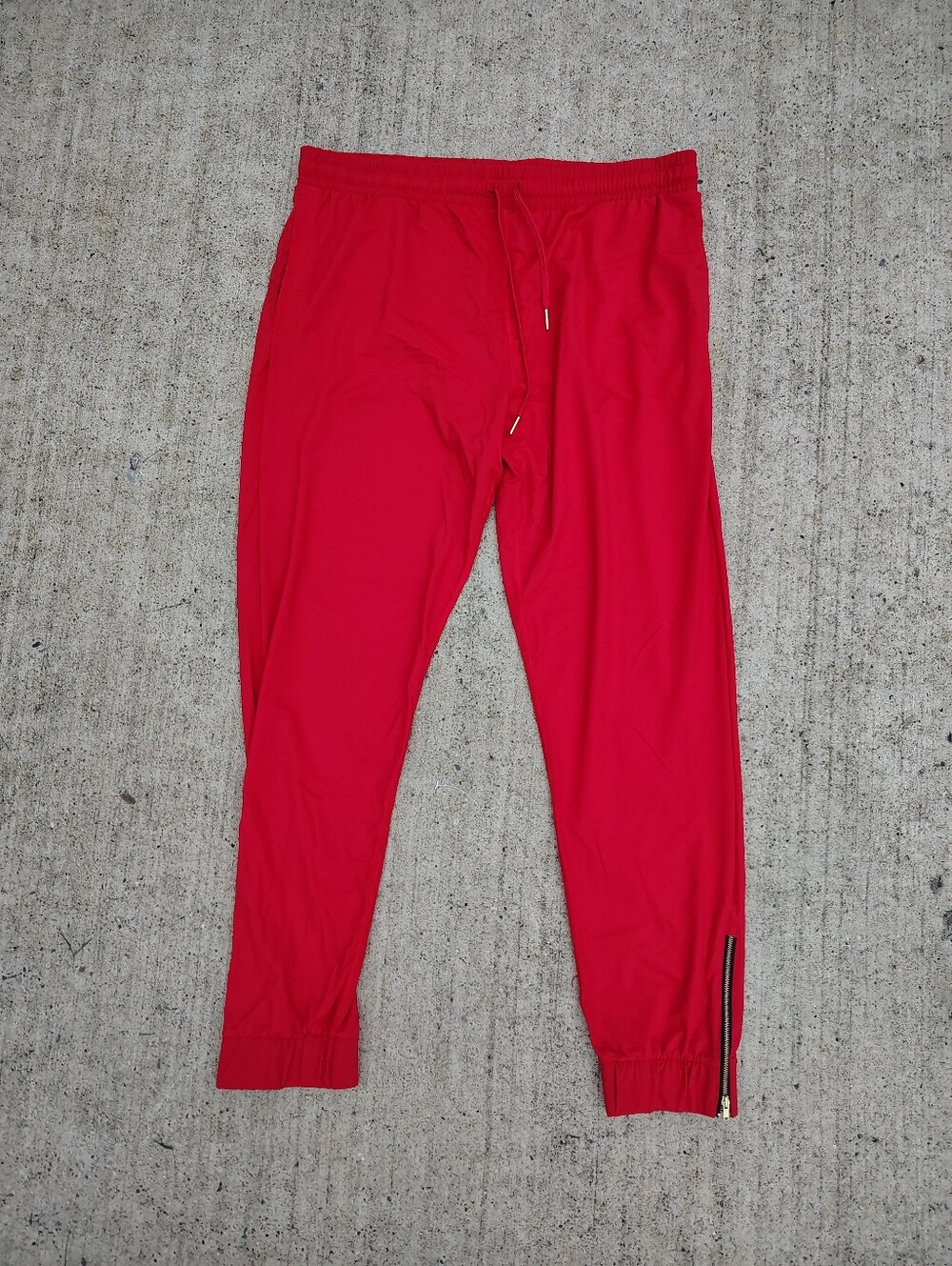 Zyia Women's Active Red Everywhere Gold Zipper Joggers Size XXLarge